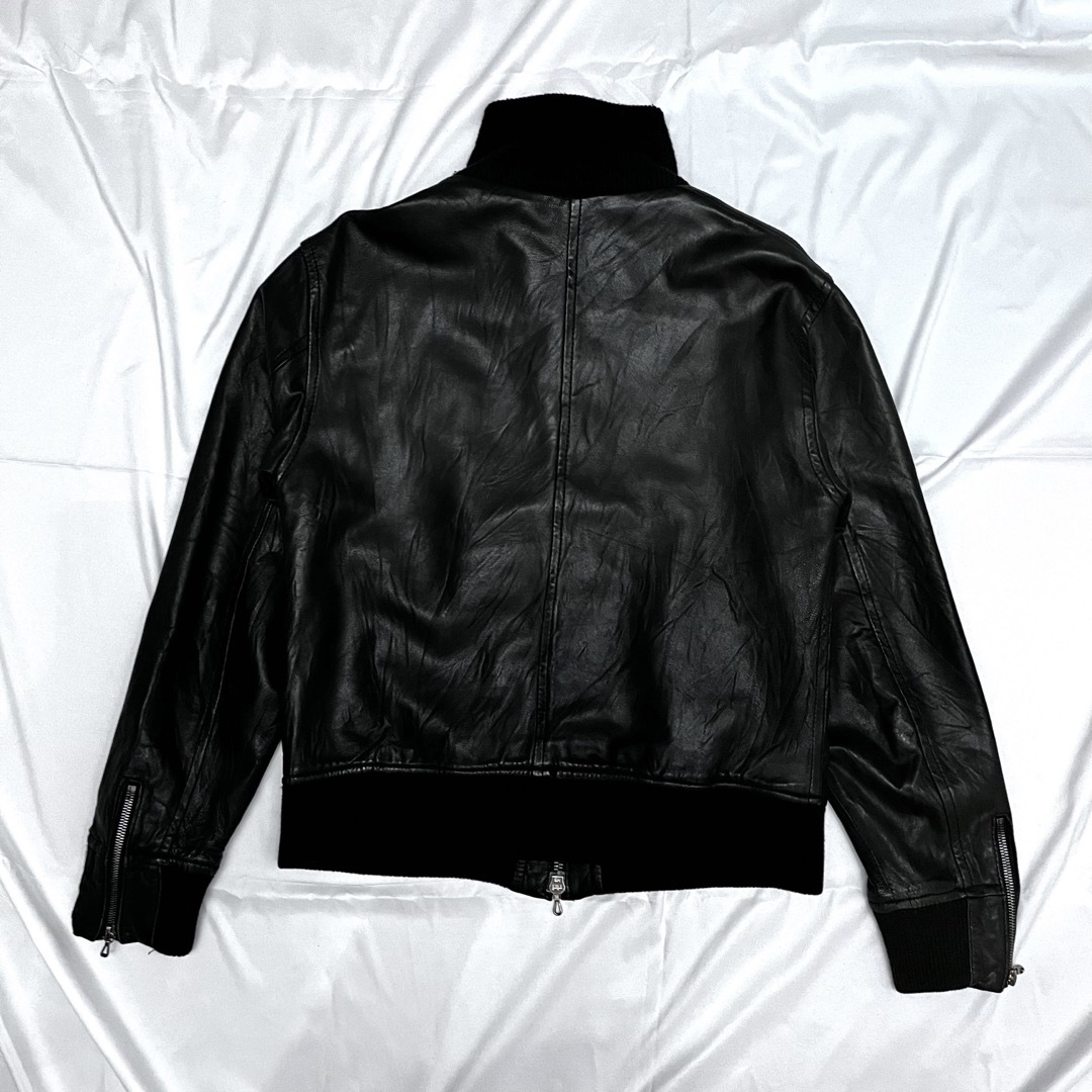 VINTAGE(ヴィンテージ)のvintage ram leather high neck jacket メンズのジャケット/アウター(レザージャケット)の商品写真