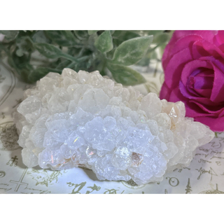 天然の万華鏡✨　アナンダライト　水晶　レインボークォーツ　原石　クラスター(置物)