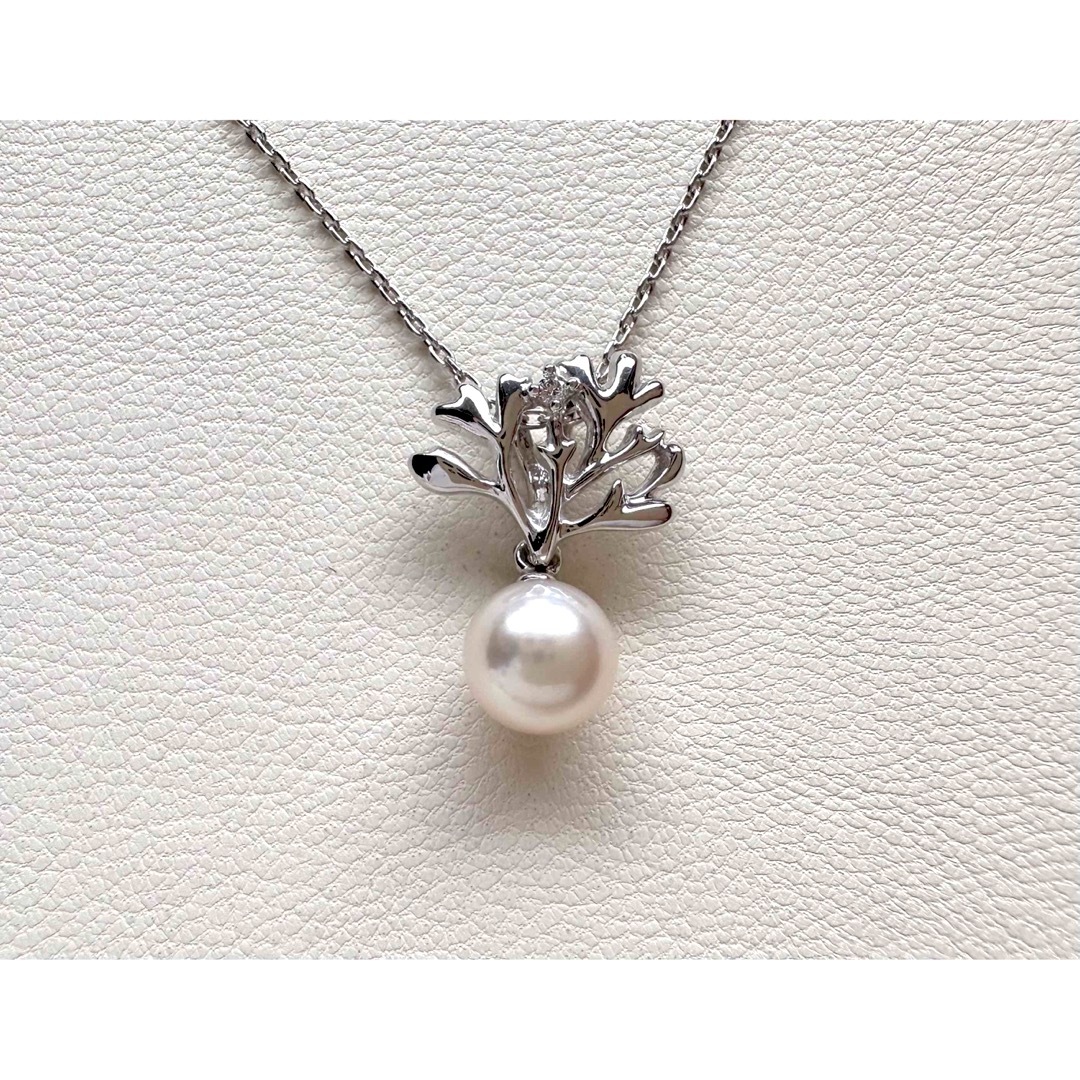 TASAKI アコヤ真珠 ダイヤモンドネックレス K18WG - アクセサリー TASAKI アコヤ真珠 ダイヤモンドネックレス K18WG - アクセサリー