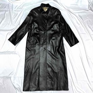 VINTAGE - vintage super long design leather coat