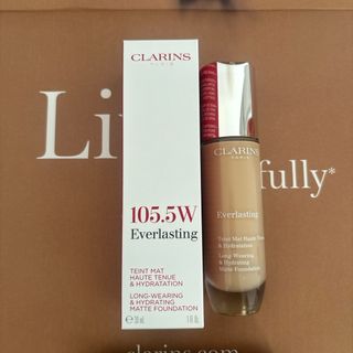 クラランス(CLARINS)のCLARINSクラランスファンデ☆エヴァーラスティングロングウェア105.5W(ファンデーション)