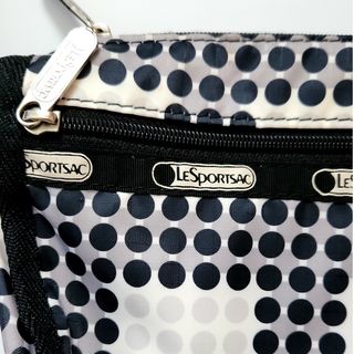 レスポートサック(LeSportsac)のLeSportsac　モノトーン　ドット　ショルダーバッグ　レスポ　バッグ　黒(ショルダーバッグ)