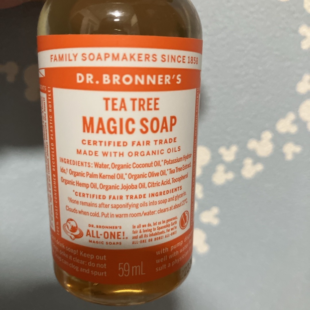 Dr.Bronner(ドクターブロナー)のドクターブロナー マジックソープ TE(ティートゥリー) 59ml コスメ/美容のボディケア(ボディソープ/石鹸)の商品写真