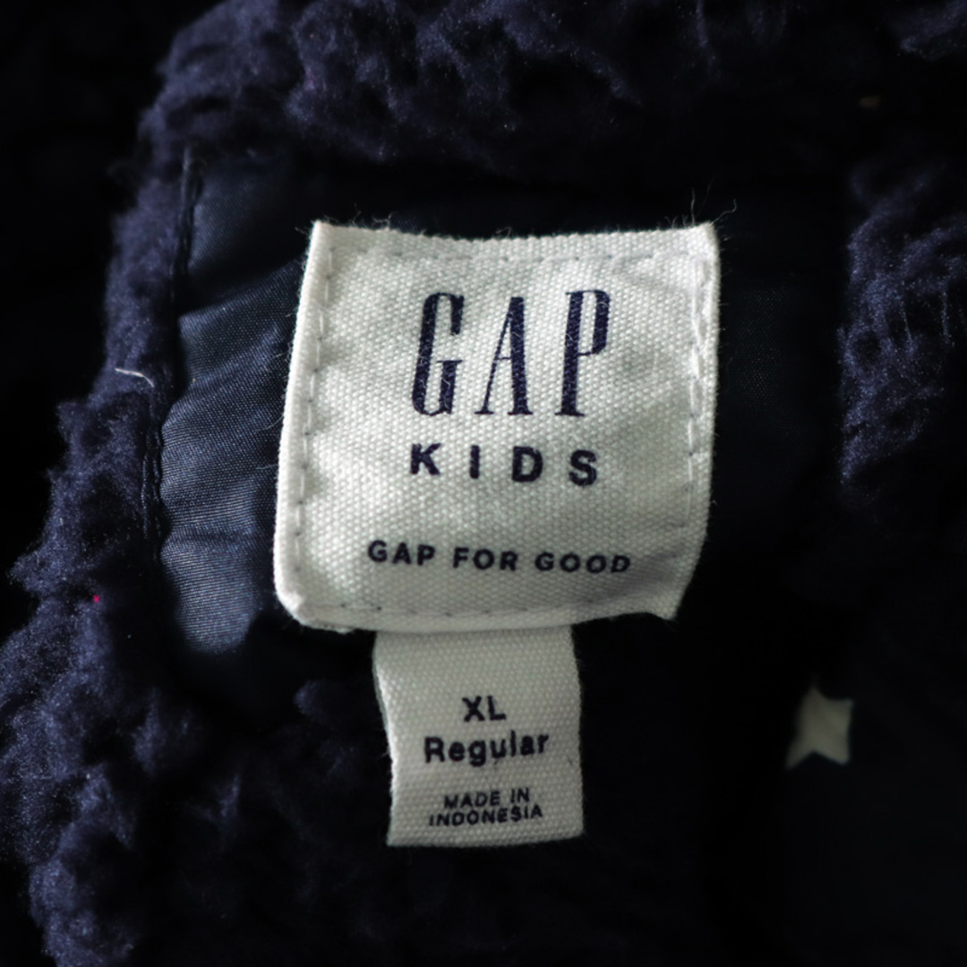 GAP(ギャップ)のギャップ ナイロンジャケット 中綿入りジャンパー 裏ボア アウター キッズ 女の子用 XLサイズ ネイビー GAP キッズ/ベビー/マタニティのキッズ服女の子用(90cm~)(ジャケット/上着)の商品写真