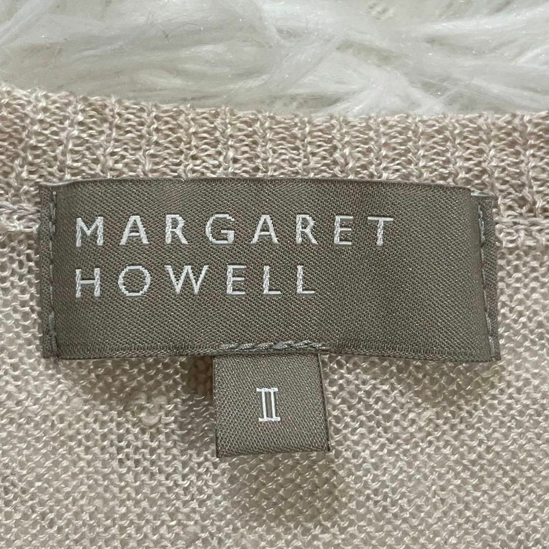 MARGARET HOWELL(マーガレットハウエル)のMARGARET HOWELL (M) リネン カーディガン ベージュ 無地 レディースのトップス(カーディガン)の商品写真