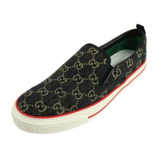 グッチ(Gucci)のGUCCI グッチ テニス1977  スニーカー 643489 GGキャンバス   ブラック系   参考サイズ29.5cm スリッポン 10 1/2【本物保証】(スニーカー)