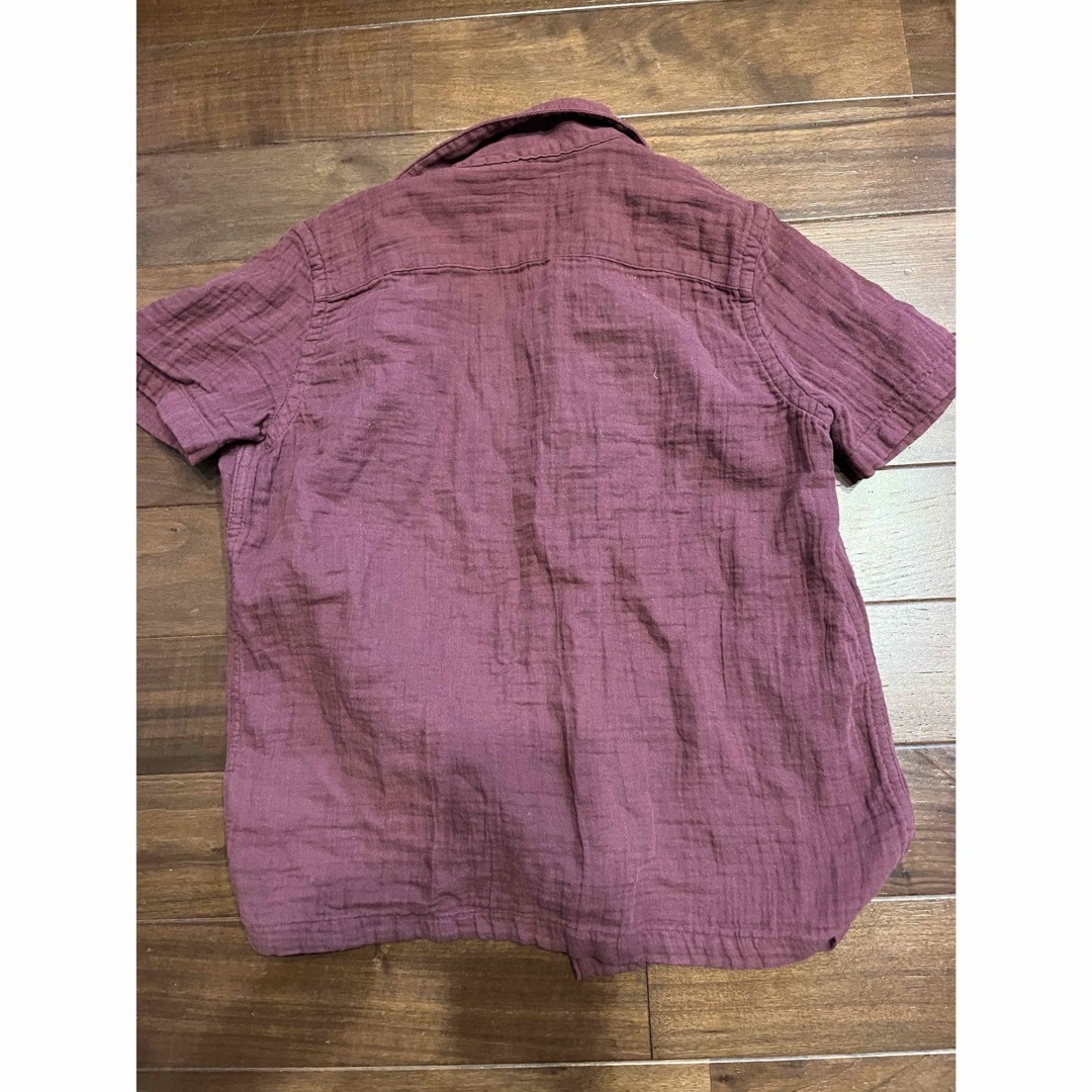 gap キッズ　シャツ　半袖　ボルドー キッズ/ベビー/マタニティのキッズ服男の子用(90cm~)(ブラウス)の商品写真