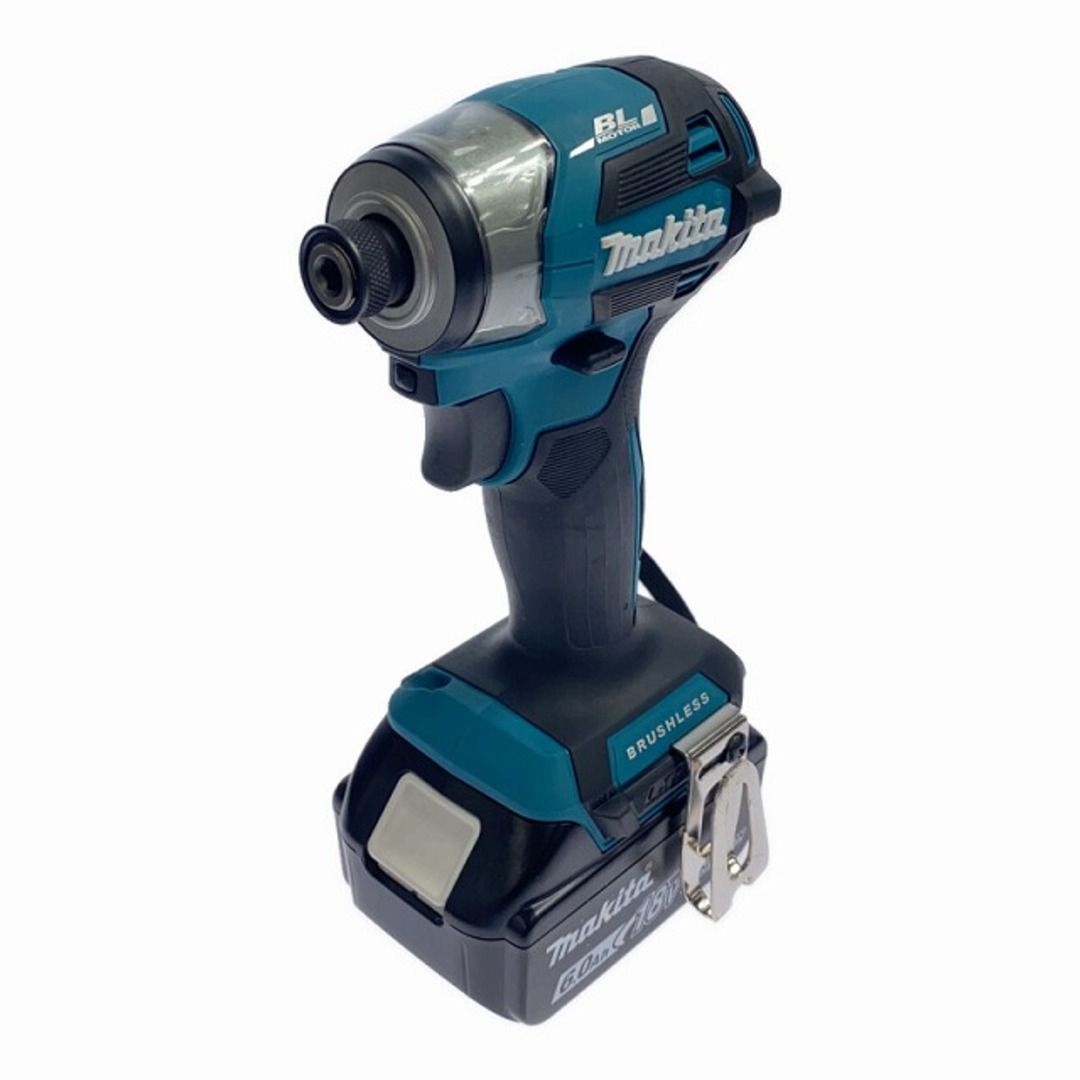 Makita(マキタ)の☆比較的綺麗☆makita マキタ 18V 充電式インパクトドライバー TD173DRGX 青/ブルー バッテリー2個(18V 6.0Ah) 充電器 ケース付 83927 自動車/バイクのバイク(工具)の商品写真