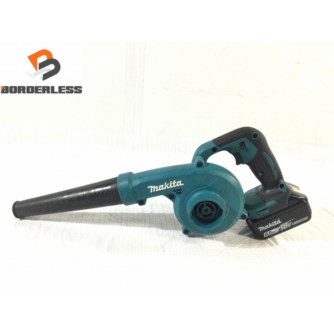 ☆品☆makita マキタ 18V 充電式ブロワ UB185D バッテリー(18V 6.0Ah) 付き 電動工具 吹き飛ばし 掃除 84712自動車/バイク