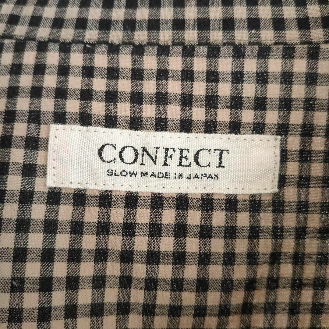 nest Robe(ネストローブ)の5 CONFECT コットンリネンギンガムチェック半袖カバーシャツ メンズのトップス(シャツ)の商品写真