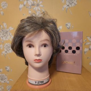 レオンカ　グレーヘアー　白髪　60%　ウィッグ　かつら　コスプレ(ショートカール)