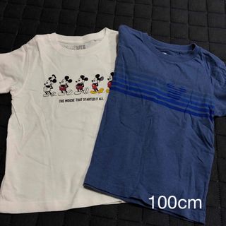 ユニクロ(UNIQLO)の【UNIQLO】ミッキーマウTシャツ2枚セット　100(Tシャツ/カットソー)