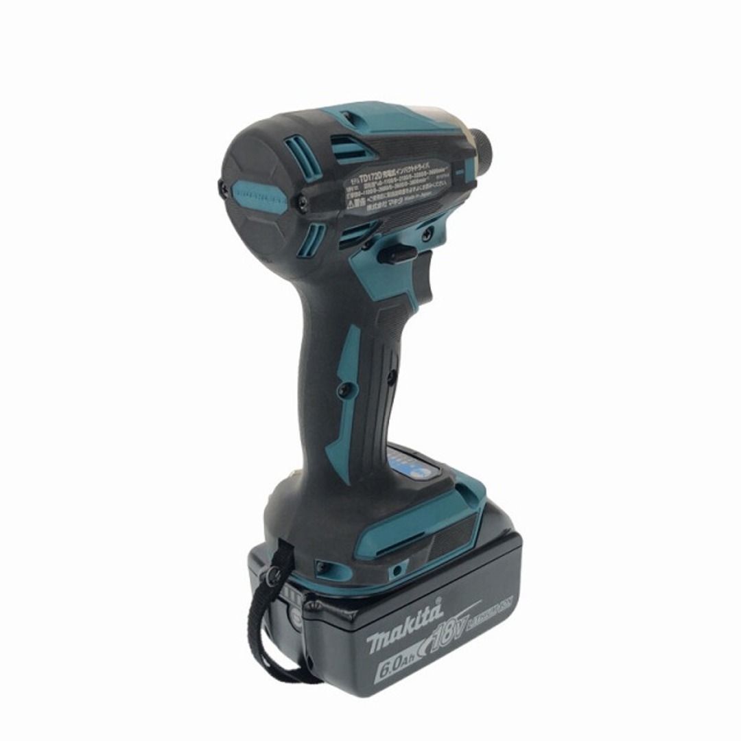 Makita(マキタ)の☆比較的綺麗☆makita マキタ 18V 充電式インパクトドライバ TD172DRGX 青/ブルー バッテリー2個(18V 6.0Ah) 充電器 ケース付 83995 自動車/バイクのバイク(工具)の商品写真