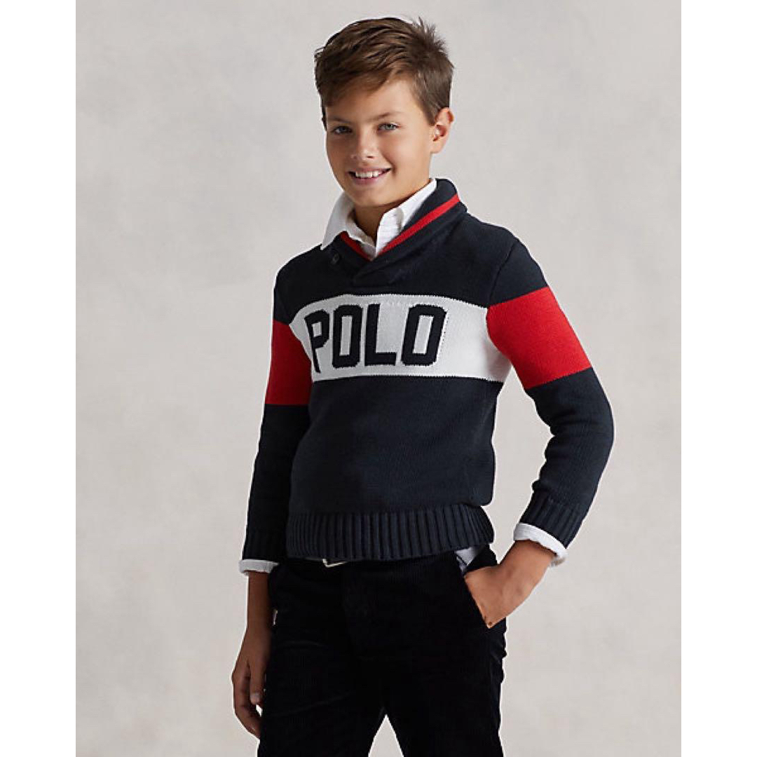 Ralph Lauren(ラルフローレン)の【新品】ラルフローレン ポロロゴ ニット セーター XL キッズ/ベビー/マタニティのキッズ服男の子用(90cm~)(ジャケット/上着)の商品写真