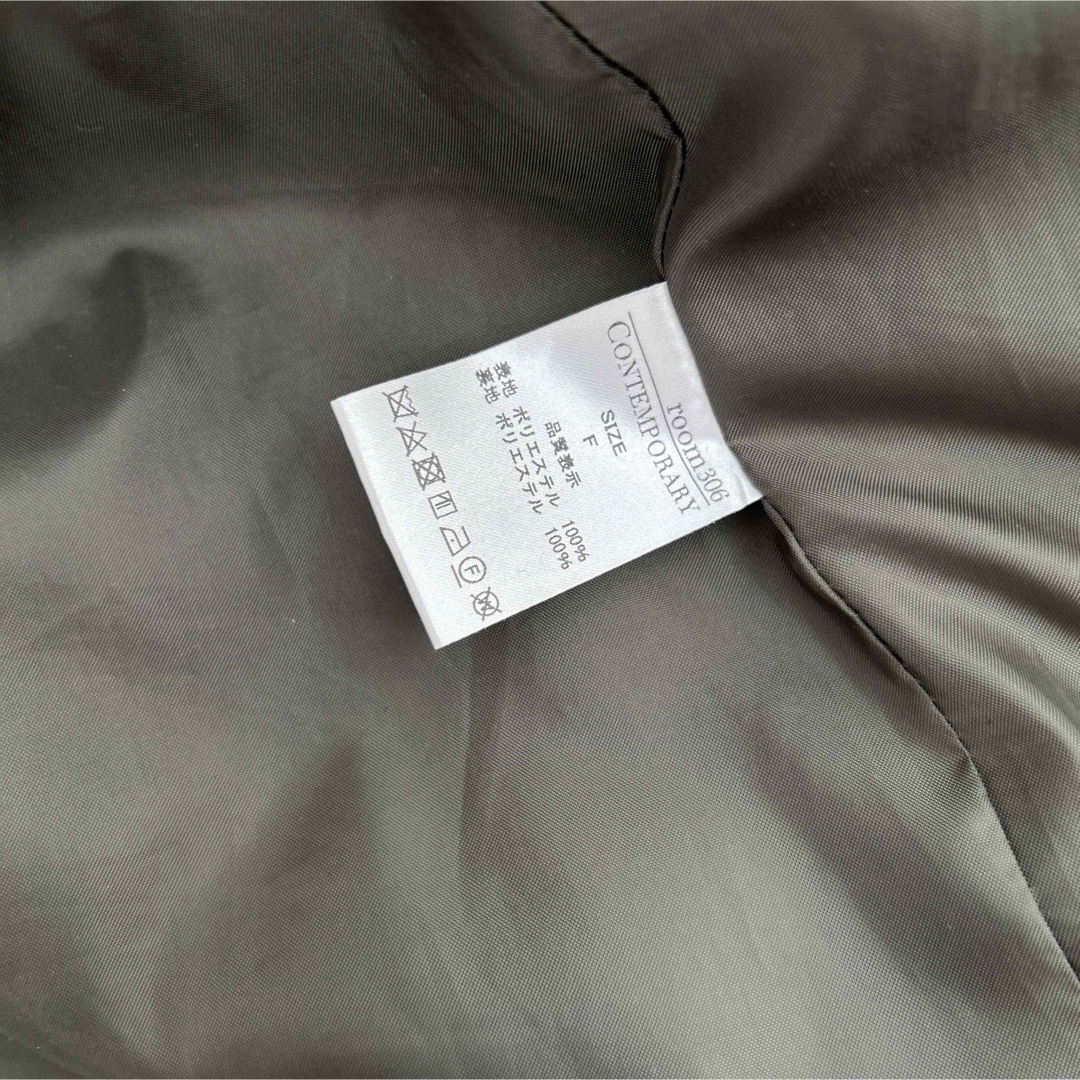room306 CONTEMPORARY(ルームサンマルロクコンテンポラリー)のOver Boa Long Coat ボアロングコート カーキ レディースのジャケット/アウター(ロングコート)の商品写真
