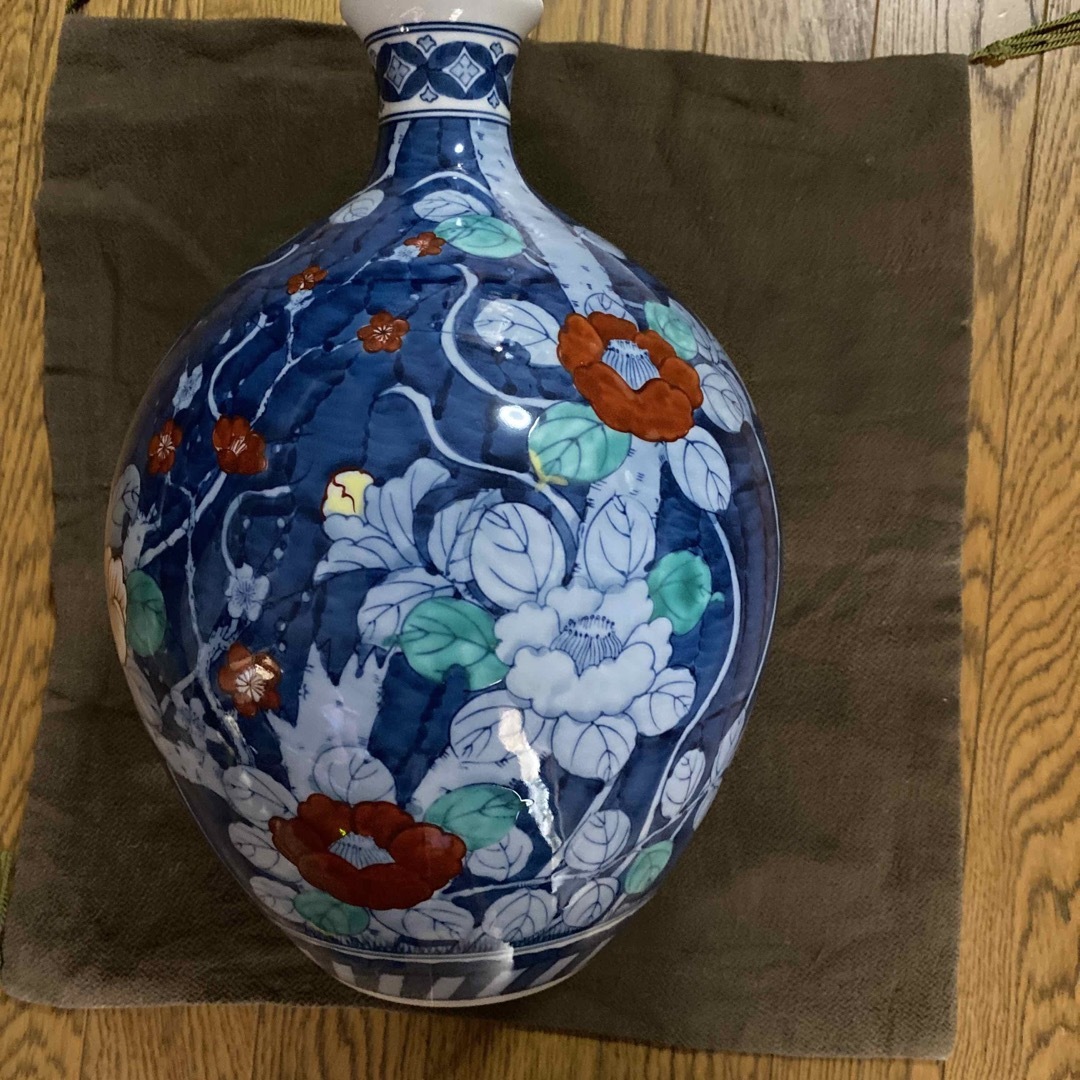 有田焼 色鍋島 染錦 壺花瓶 陶芸 有田焼 色鍋島 染錦 壺花瓶 陶芸