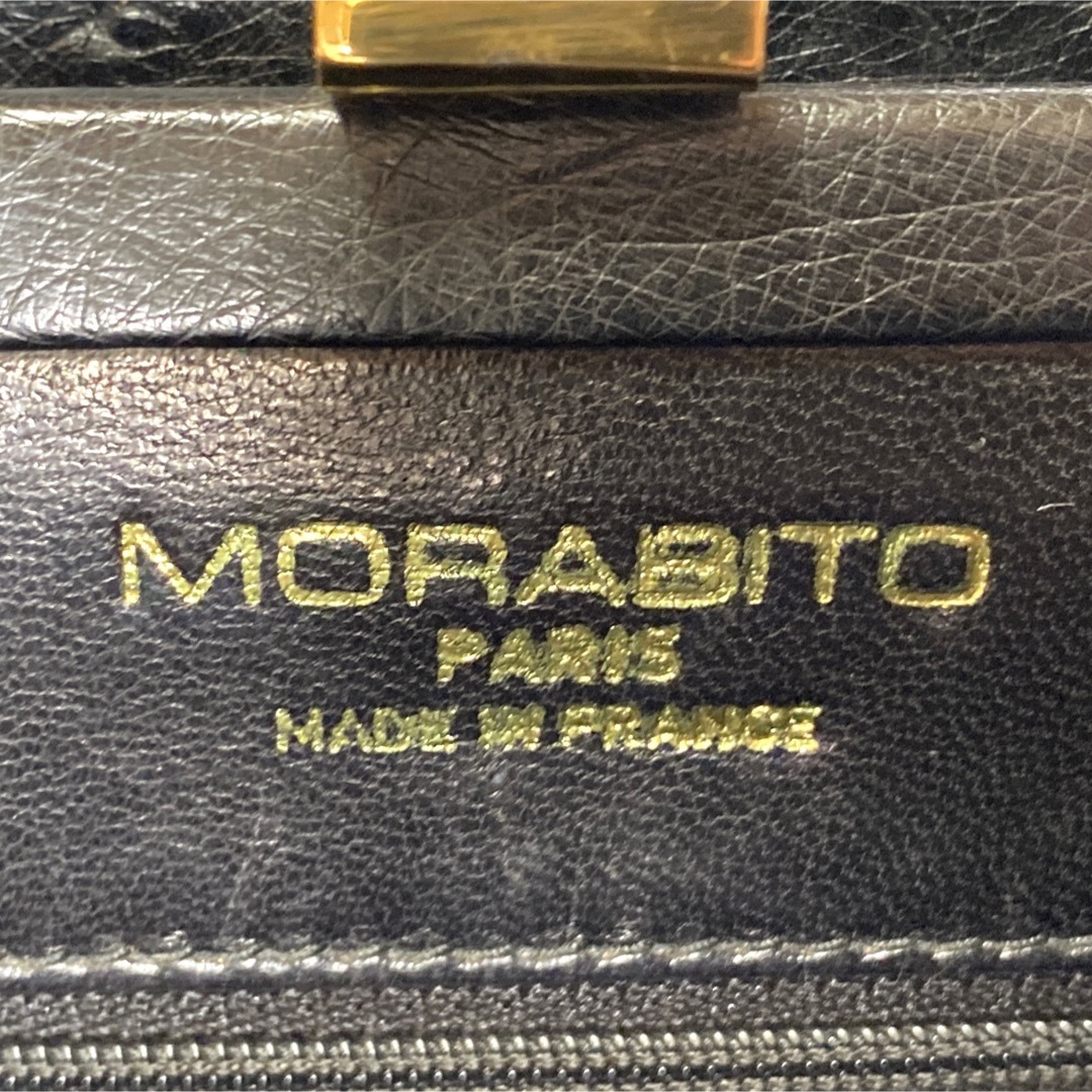 MORABITO - 【良品】MORABITO BLACK オーストリッチ ローザンヌ 