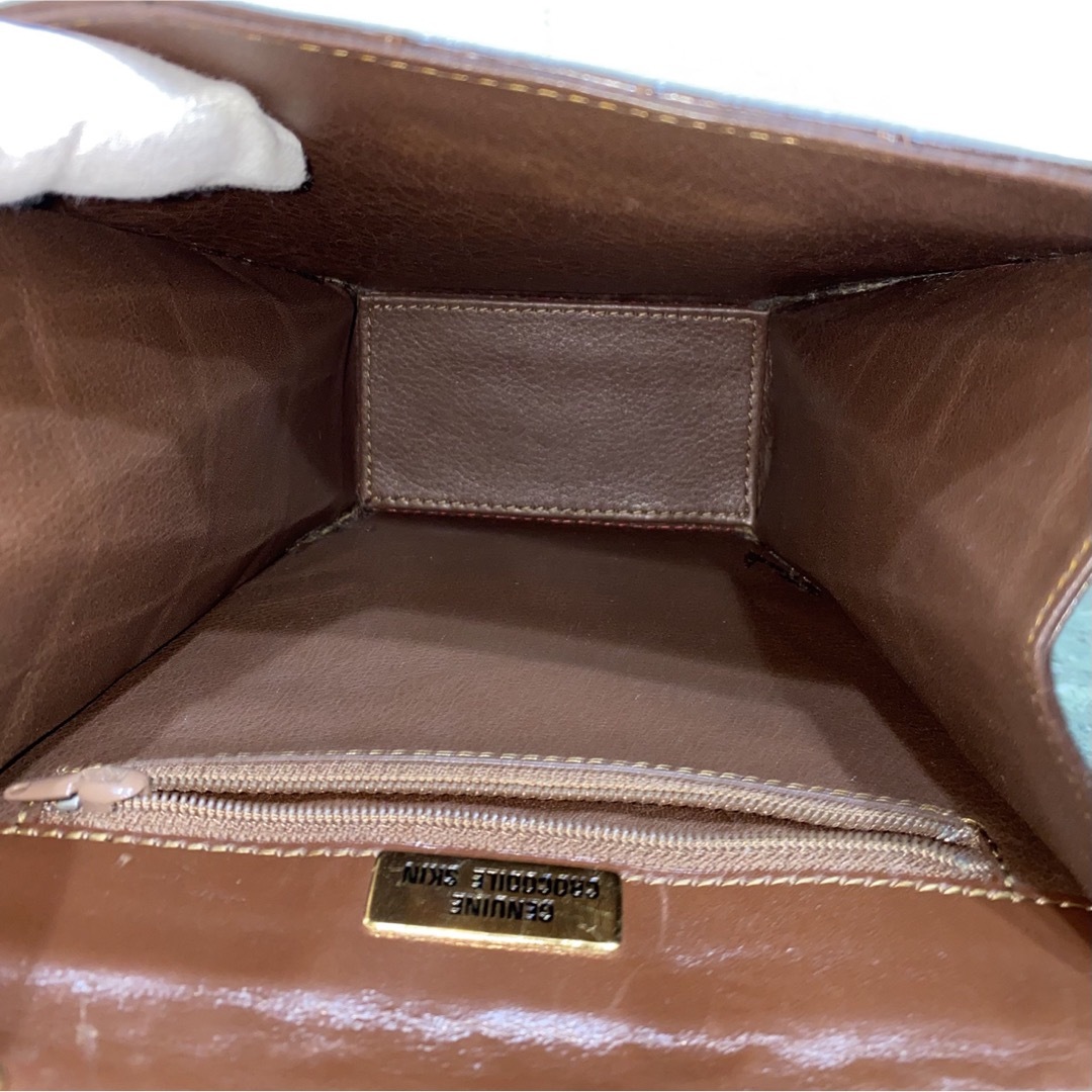 クロコダイルレザー チェーンショルダーバッグ パーティーバッグ 肩掛け 斜め掛け レディースのバッグ(ショルダーバッグ)の商品写真