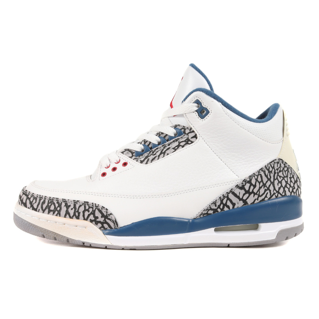 NIKE(ナイキ)の新品 NIKE ナイキ サイズ:28.0cm AIR JORDAN 3 RETRO TRUE BLUE (136064-141) エアジョーダン3 レトロ ホワイト トゥルーブルー 白青 US10 スニーカー シューズ 靴【メンズ】 メンズの靴/シューズ(スニーカー)の商品写真