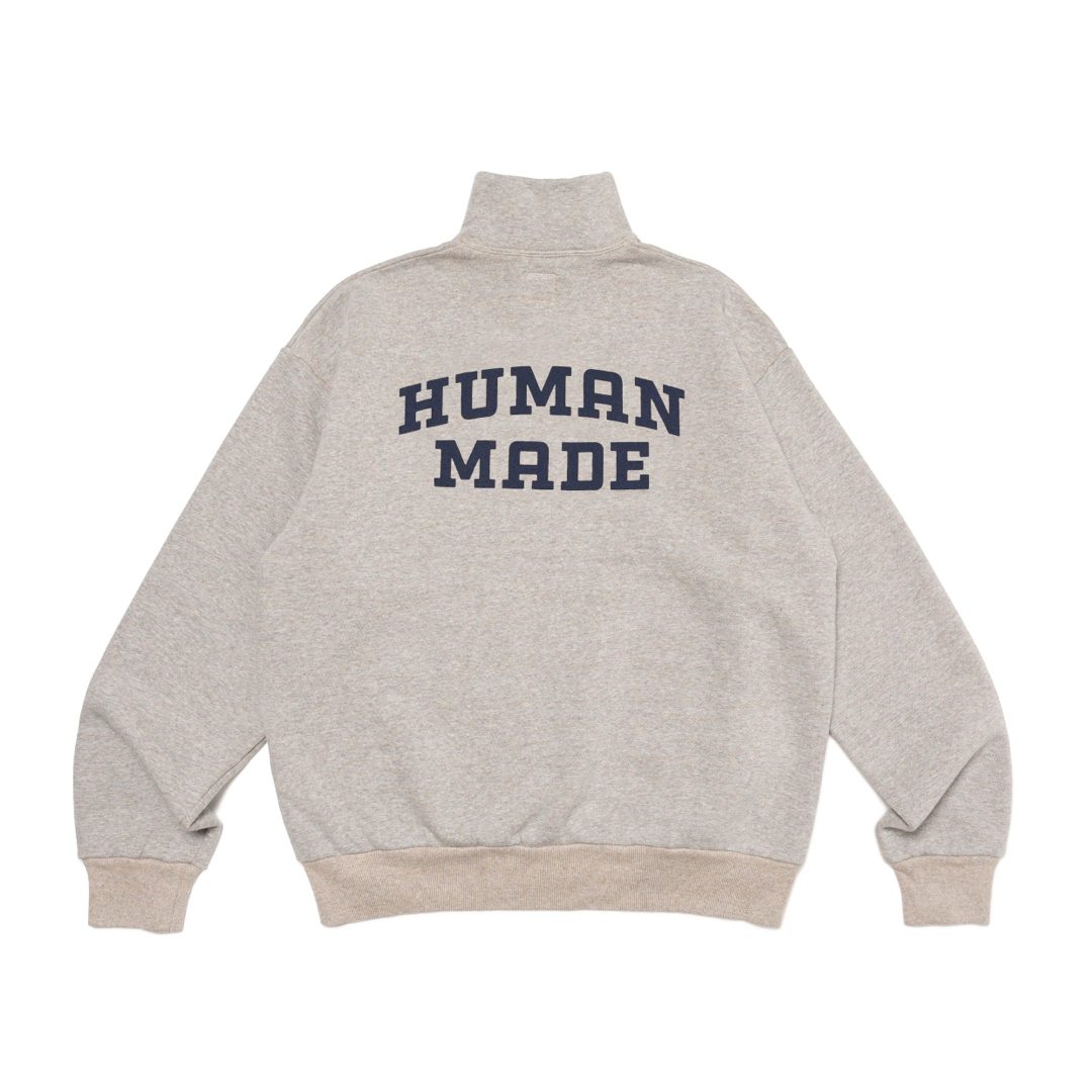 HUMAN MADE(ヒューマンメイド)の【XLサイズ】 HUMAN MADE Military Half-Zip グレー メンズのトップス(スウェット)の商品写真