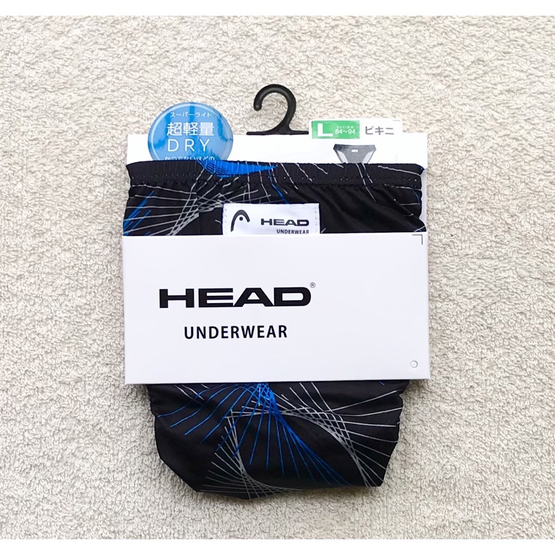 HEAD(ヘッド)のHEAD ヘッド ビキニ ブリーフ Ｌサイズ デザイン ブラック×ブルー メンズのアンダーウェア(その他)の商品写真