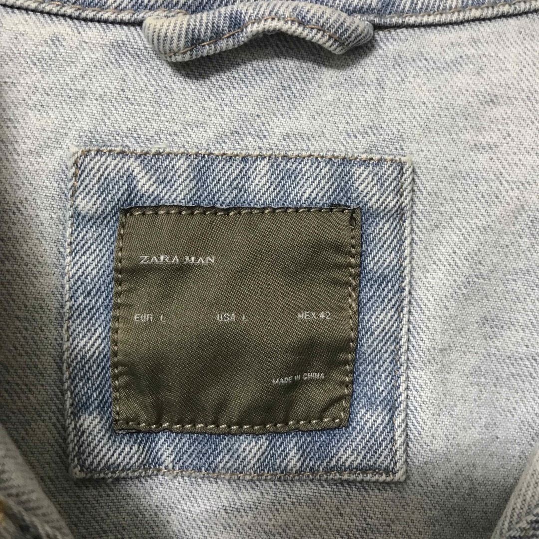 ZARA - 【ダメージ加工】ZARA デニムジャケット 刺繍 オーバー ZARA - 【ダメージ加工】ZARA デニムジャケット 刺繍 オーバー