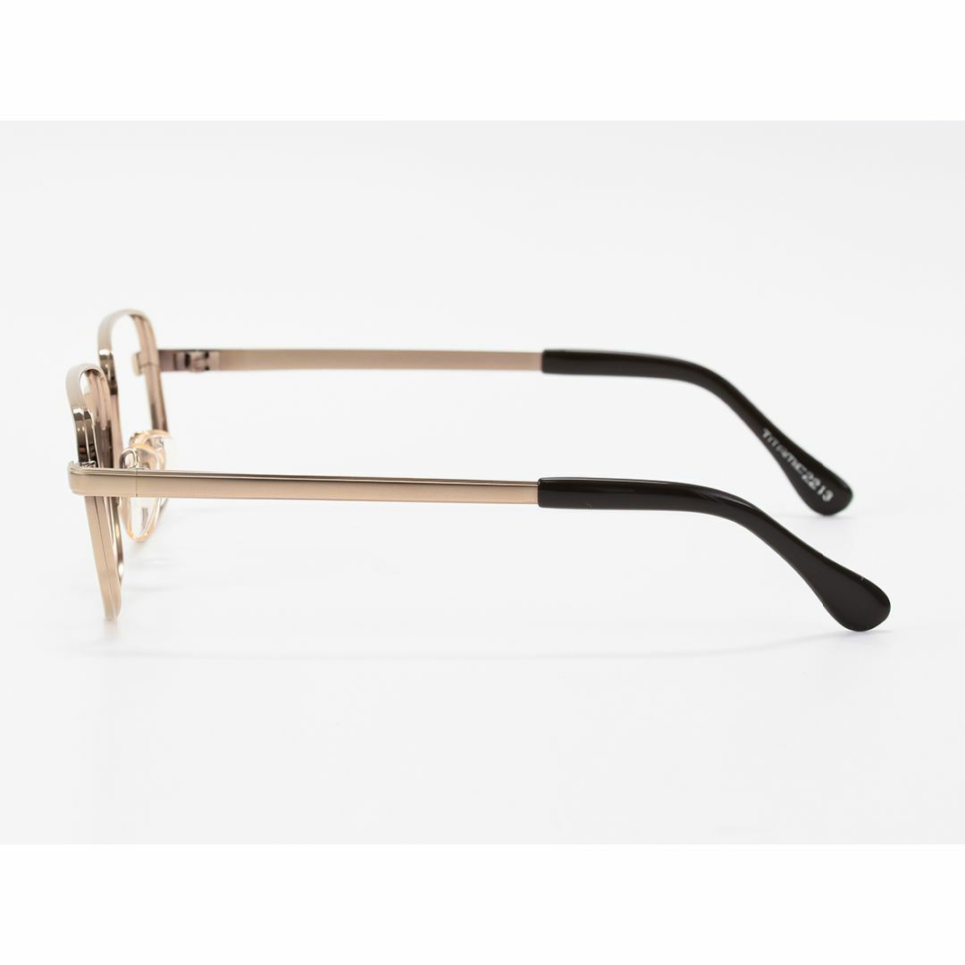 TITAMIC 純チタン イオンプレーティング ゴールド 強度用 メガネ 182 メンズのファッション小物(サングラス/メガネ)の商品写真