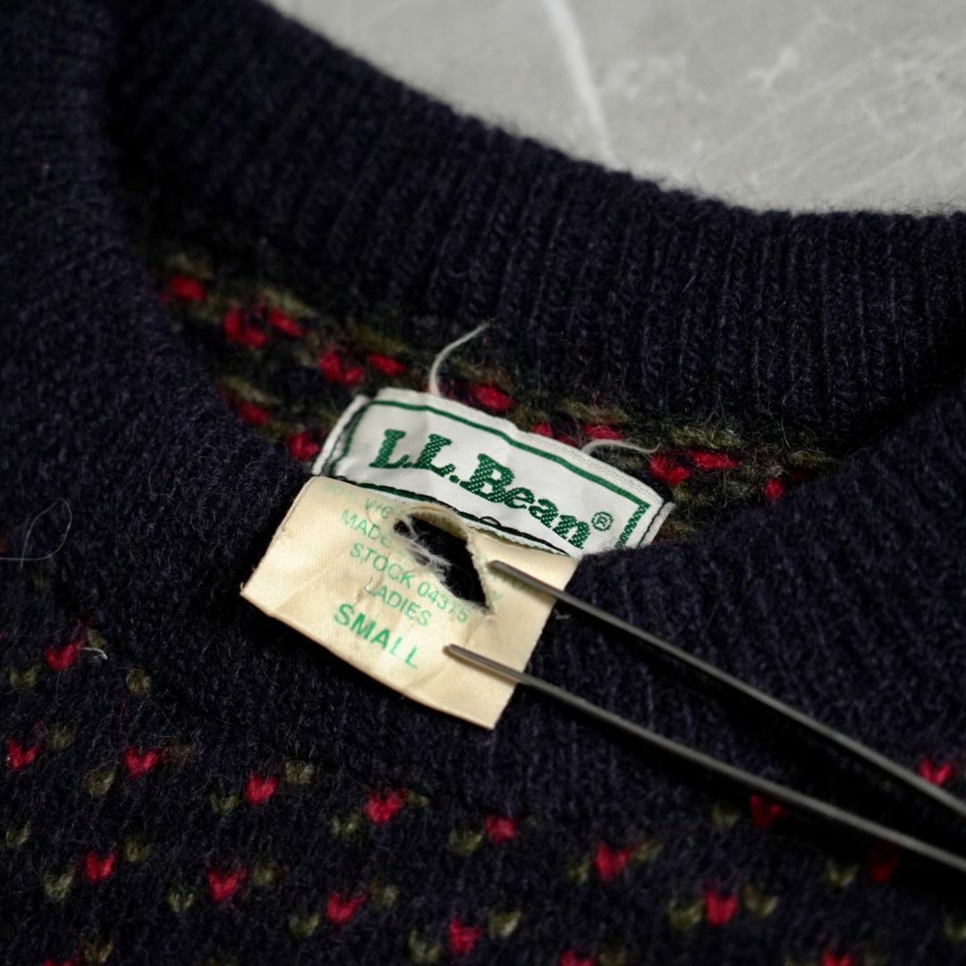 L.L.Bean(エルエルビーン)のSサイズ セーター　バーズアイ　エルエルビーン　総柄 レディースのトップス(ニット/セーター)の商品写真