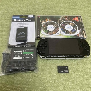 PSP3000 本体　モンハン2ndG 3rdカセット(携帯用ゲーム機本体)