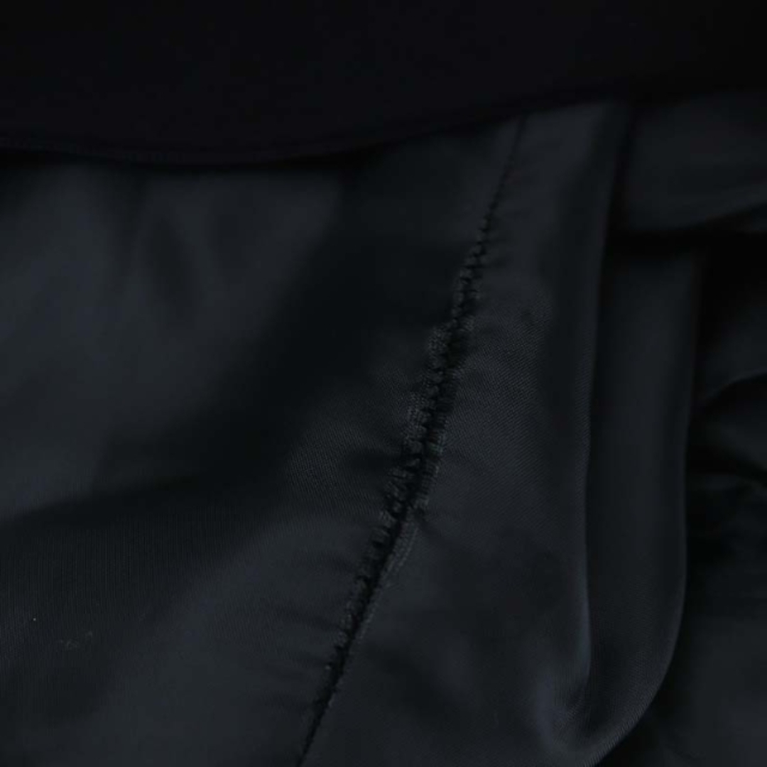 M'S GRACY(エムズグレイシー)のエムズグレイシー ウール ステッチ ワンピース 膝丈 長袖 38 黒 白 レディースのワンピース(ひざ丈ワンピース)の商品写真