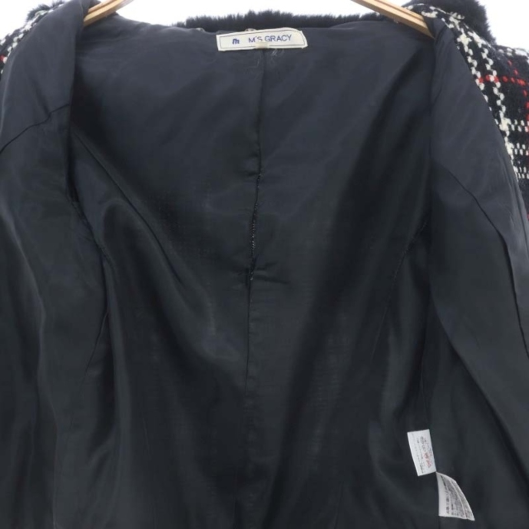 M'S GRACY(エムズグレイシー)のエムズグレイシー セットアップ 上下 ツイード ファージャケット スカート レディースのジャケット/アウター(その他)の商品写真