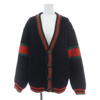 グッチ(Gucci)のグッチ ケーブルニット カーディガン オーバーサイズ XS 黒 ブラック ■SH(カーディガン)