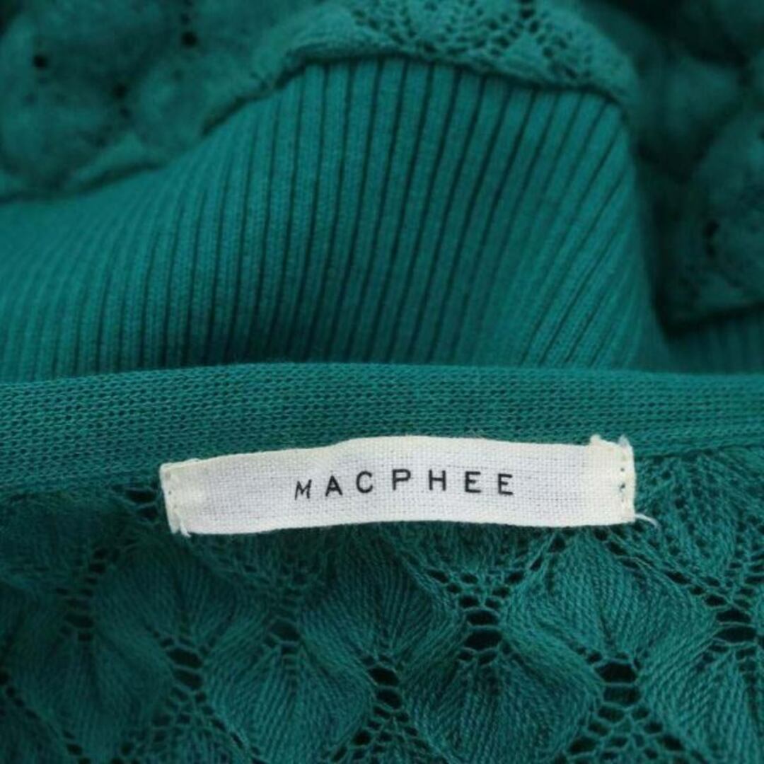 MACPHEE(マカフィー)のマカフィー トゥモローランド コットンレース ニットガウンワンピース ロング 緑 レディースのワンピース(ロングワンピース/マキシワンピース)の商品写真