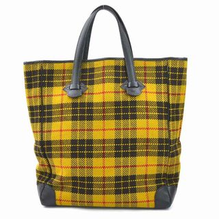 エルメス(Hermes)のエルメス HERMES ハンドバッグ ヴィクトリア カバス35 ウール/レザー ブラック×イエロー系 ユニセックス 送料無料【中古】 99818g(ハンドバッグ)