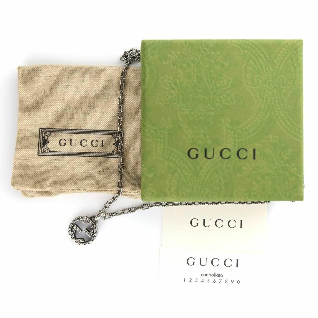 Gucci(グッチ)のグッチ インターロッキングG ペンダント ネックレス シルバー メンズ メンズのアクセサリー(ネックレス)の商品写真