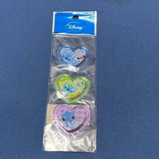 スティッチ(STITCH)のリロ＆スティッチ✨ハート型ペーパークリップ3個入り✨レア(キャラクターグッズ)