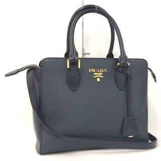 プラダ(PRADA)のPRADA 2WAY ショルダーバッグ サフィアーノレザー ネイビー(その他)