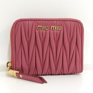 ミュウミュウ(miumiu)のMIU MIU マテラッセ コインケース レザー ピンク 5MM268(コインケース)