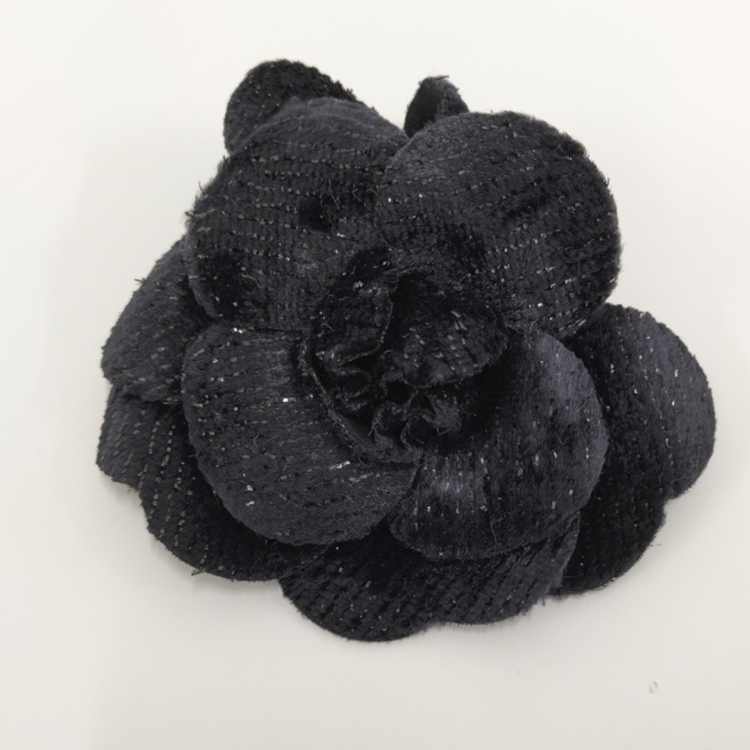 【売り切り御免!】 CHANEL - CHANEL カメリア コサージュ ピンブローチ ブラックの 黒
