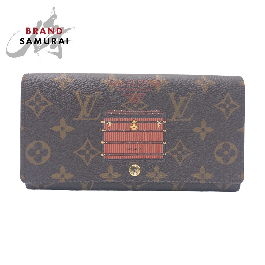 LOUIS VUITTON ルイヴィトン モノグラム キャンバス ポルトフォイユ サラ ブラウン 茶 ゴールド金具 PVC M60415 長財布 ロングウォレット レディース 404266