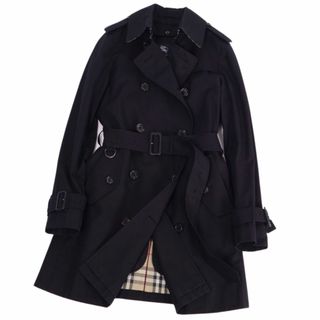 バーバリー(BURBERRY)の美品 バーバリー ロンドン BURBERRY LONDON コート ライナー付き トレンチコート コットン100％ アウター レディース 36(S相当) ブラック(トレンチコート)