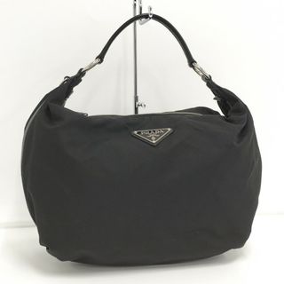 プラダ(PRADA)のPRADA ワンショルダー ハンドバッグ 三角プレート ナイロン ブラック(ハンドバッグ)