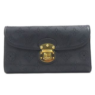 ルイヴィトン(LOUIS VUITTON)のルイ ヴィトン LOUIS VUITTON 二つ折り長財布 モノグラムマヒナ ポルトフォイユ アメリア モノグラムマヒナ ノワール ユニセックス M95549 送料無料【中古】 h30045f(長財布)