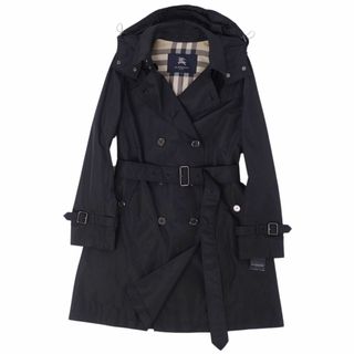 バーバリー(BURBERRY)の未使用 バーバリー ロンドン BURBERRY LONDON コート トレンチコート フード付き アウター レディース 40(M相当) ブラック(トレンチコート)