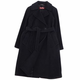 マックスマーラ(Max Mara)の美品 マックスマーラ Max Mara STUDIO コート ダブルブレスト アンゴラ シルク ウール アウター レディース JI36 USA2 FB34(S相当) ブラック(その他)