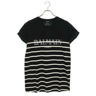 バルマン(BALMAIN)のバルマン  S8H8601I158 ロゴボーダーTシャツ メンズ L(Tシャツ/カットソー(半袖/袖なし))