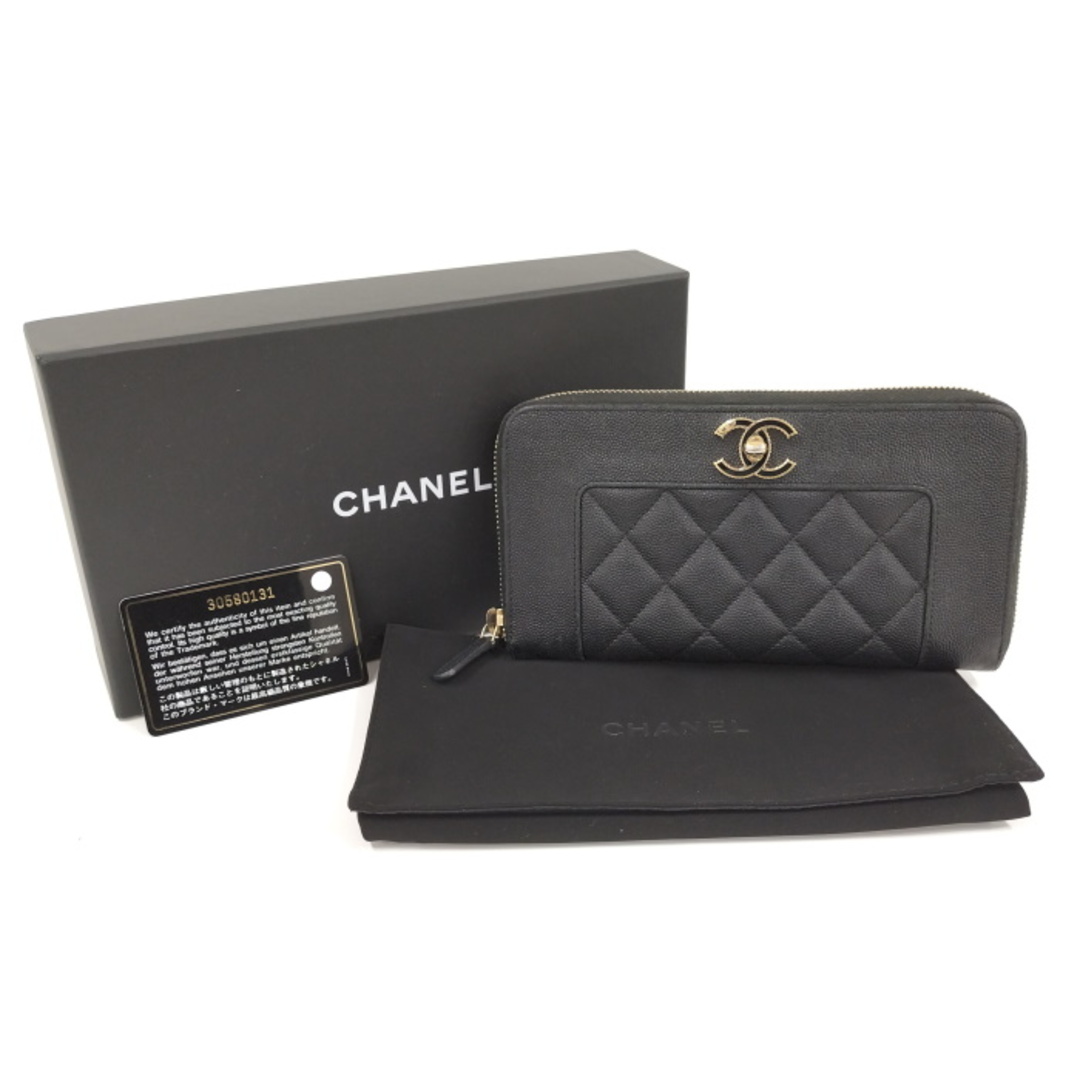 CHANEL(シャネル)のCHANEL マドモアゼル ラウンドファスナー長財布 ココマーク レザー レディースのファッション小物(財布)の商品写真