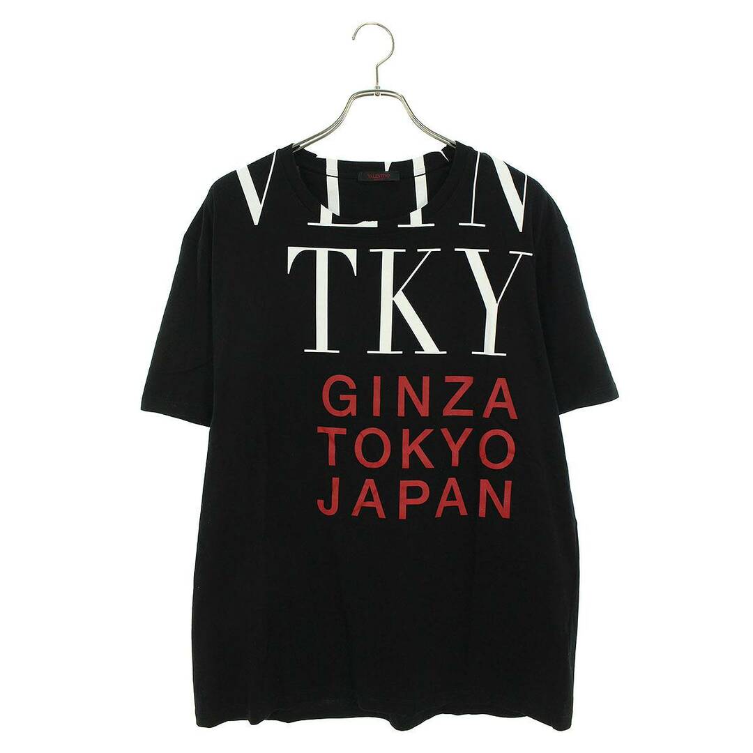 Tシャツ/カットソー(半袖/袖なし)ヴァレンチノ  SV3MG02E5A2 銀座シックス限定VLTN TKYロゴプリントTシャツ メンズ L