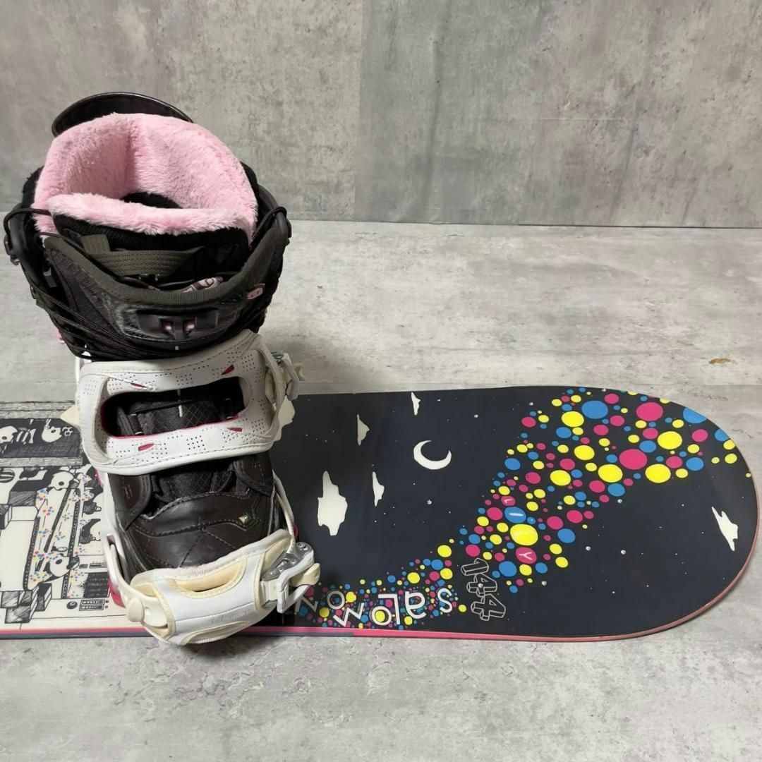 SALOMON - オールサロモン LILY 144cm レディーススノボ3点 SALOMON - オールサロモン LILY 144cm レディーススノボ3点