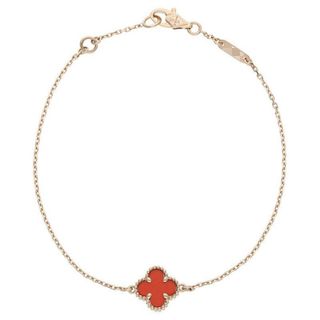 ヴァンクリーフアンドアーペル VANCLEEF & ARPELS  スウィートアルハンブラ VCARN59K00 K18PG 1Pカーネリアンブレスレット メンズ(ブレスレット)